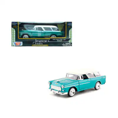Chevy Bel Air Nomad 1955 Verde Motor Max Escala 1/24