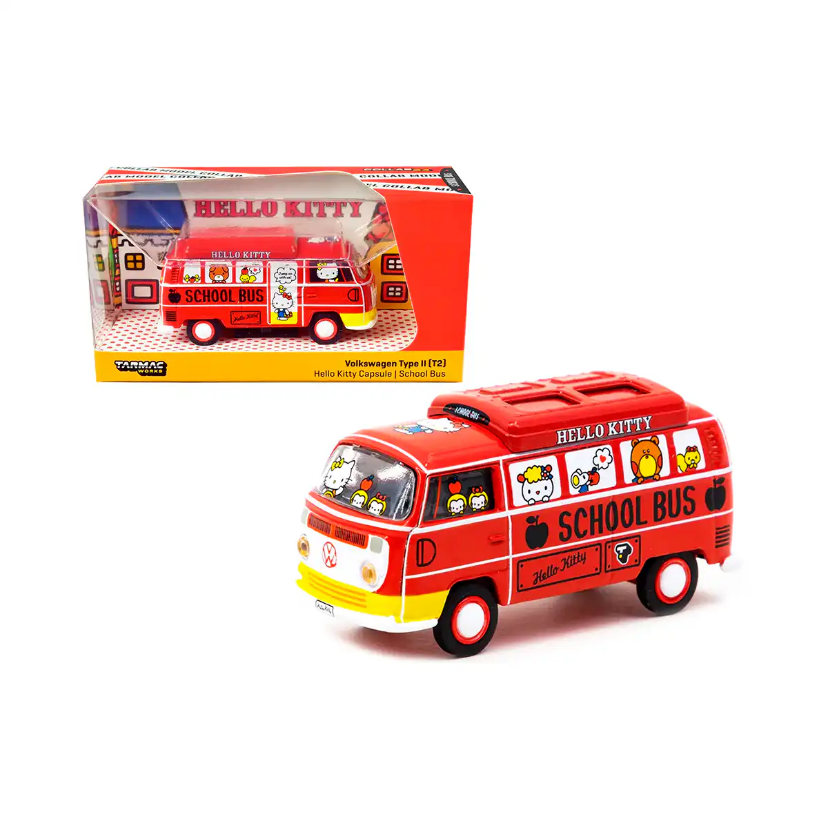 T64SHKVW VW Combi T2 Hello Kitty Tarmac Works x Schuco Escala 1/64