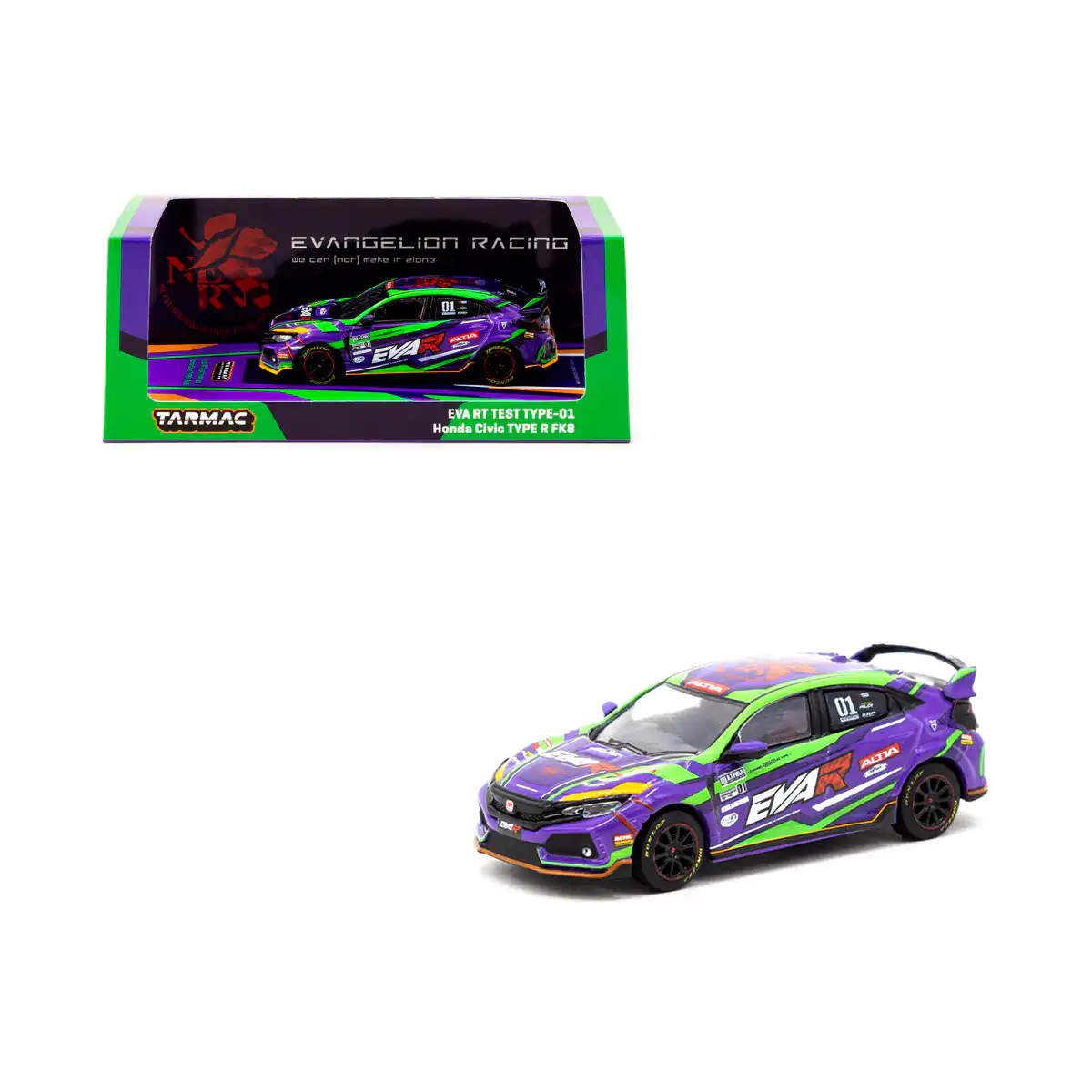 TL014Civic Honda Civic Type R FK8 EVA RT Test Tarmac Works Escala 1/64
