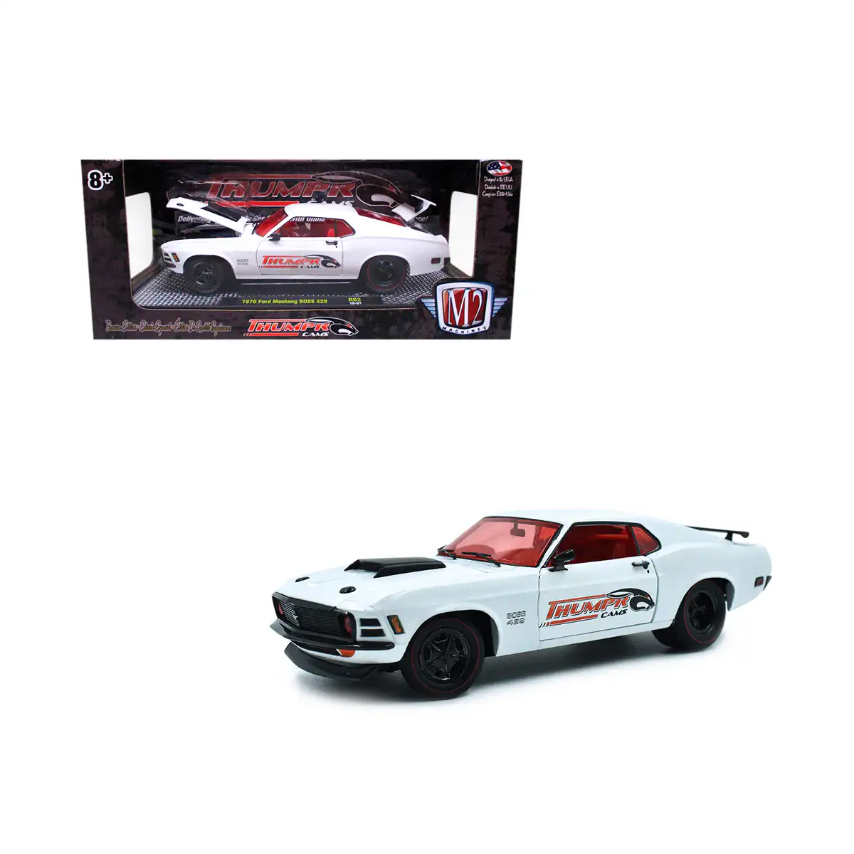 40300-R62AFord Ford Mustang Boss 429 1970 Thumpr M2 Machines Escala 1/24 - Imagen 1