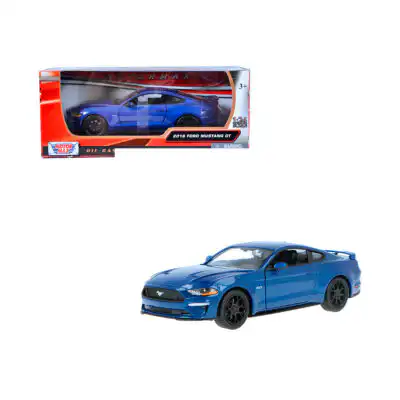 Ford Mustang GT 2018 Azul Motor Max Escala 1/24