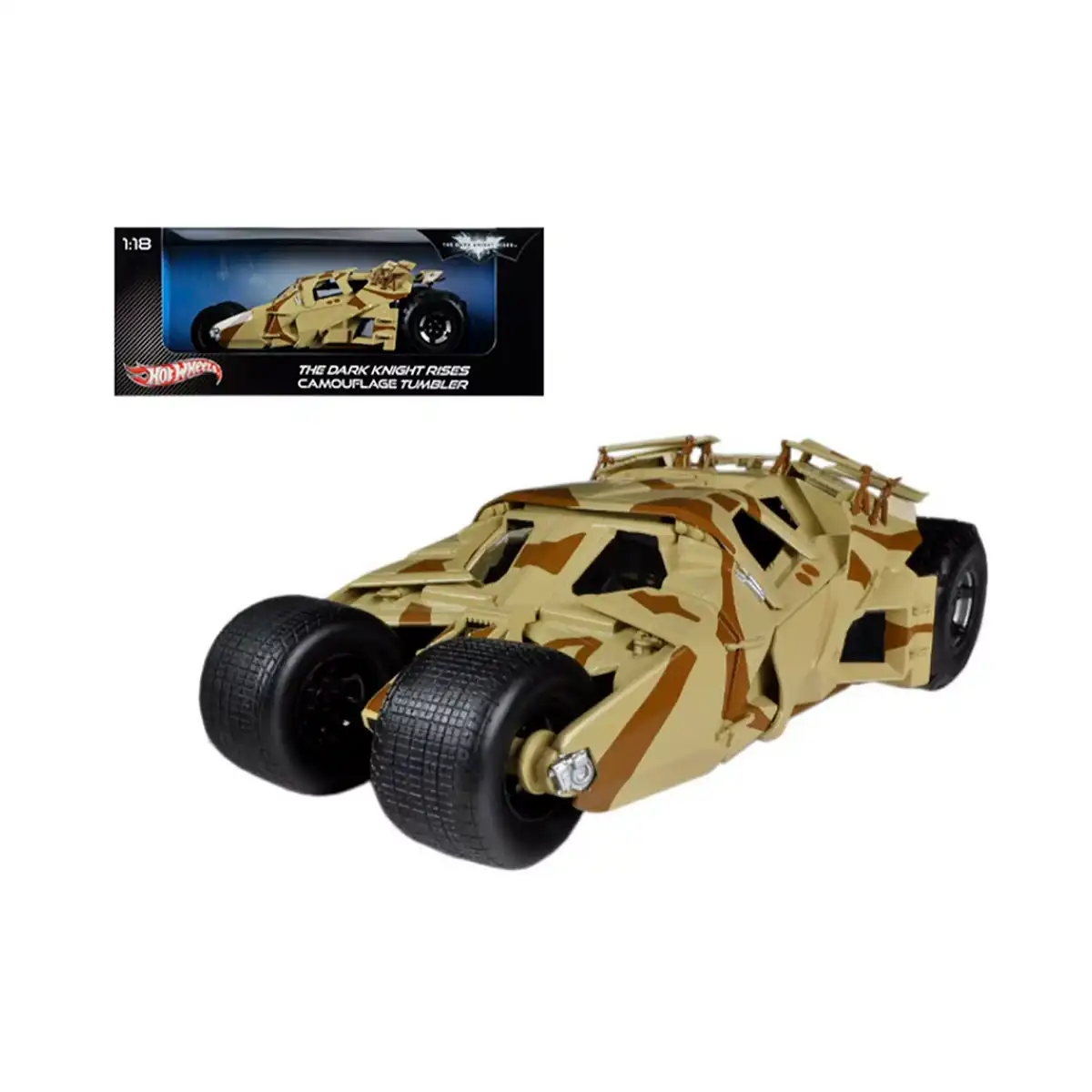 BCJ76Batman Batimóvil Dark Knight Rises Camuflaje Tumbler Hot Wheels 1/18 - Imagen 1