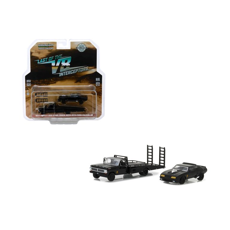 Ford F350 Grúa 1972 con Falcon 1973 Mad Max Greenlight 1/64