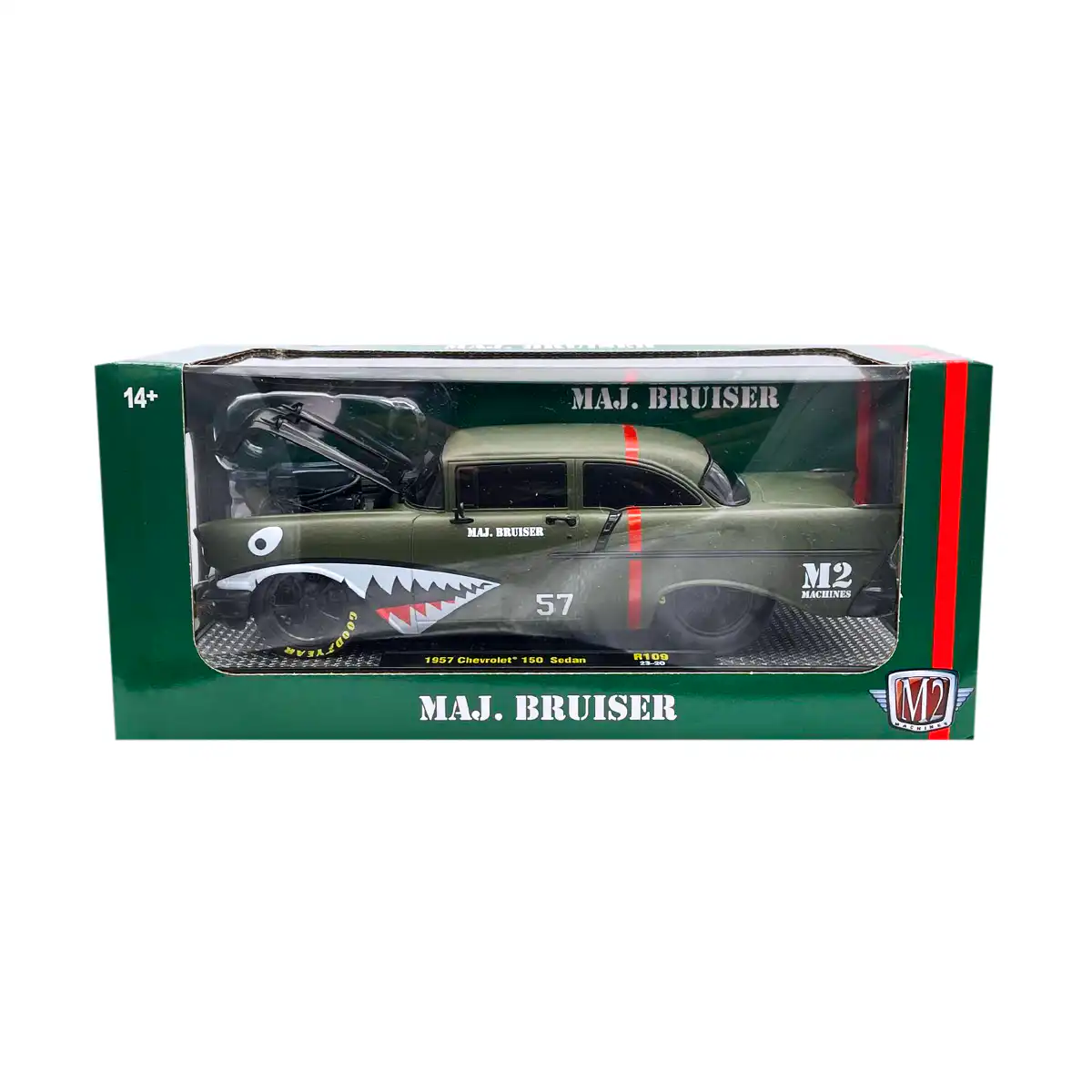 40300-R109MAJMotoredge Chevrolet 150 Sedan 1957 MAJ Bruiser M2 Machines Escala 1/24 - Imagen 1