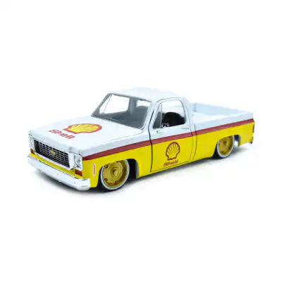 Chevrolet Cheyenne 10 Pickup 1973 Shell M2 Machines Escala 1/24 Amarillo Metal
