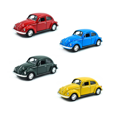 VW Classic Beetle Vocho 1967 Serie 4 Piezas Welly Escala 1/32