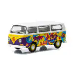 VW Combi Type 2 Bus Hippie V DUB 1968 Greenlight Escala 1/64 - Imagen 2