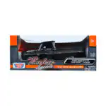 Chevy C10 Fleetside Pick Up 1966 Negro Motor Max Escala 1/24 - Imagen 8