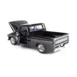 Chevy C10 Fleetside Pick Up 1966 Negro Motor Max Escala 1/24 - Imagen 6
