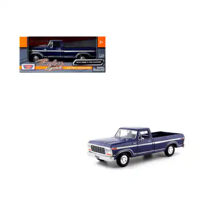 Ford F150 Custom 1979 Pick Up Azul Motor Max Escala 1/24