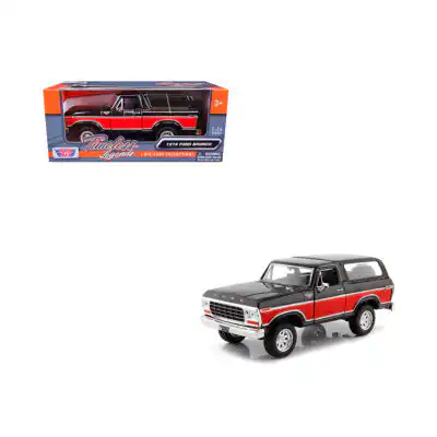 Ford Bronco 1978 Negro Desmontable Motor Max Escala 1/24