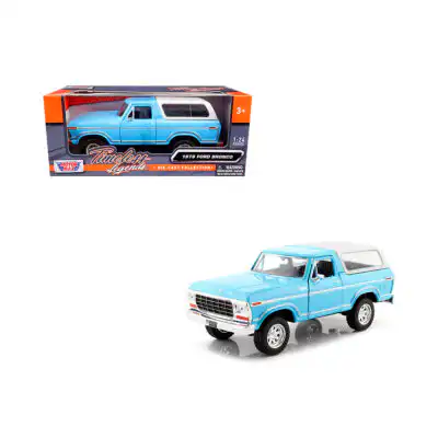 Ford Bronco 1978 Azul Desmontable Motor Max Escala 1/24
