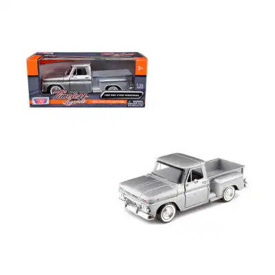 GMC C1000 Fenderside 1966 Pickup Plata Motor Max Escala 1/24
