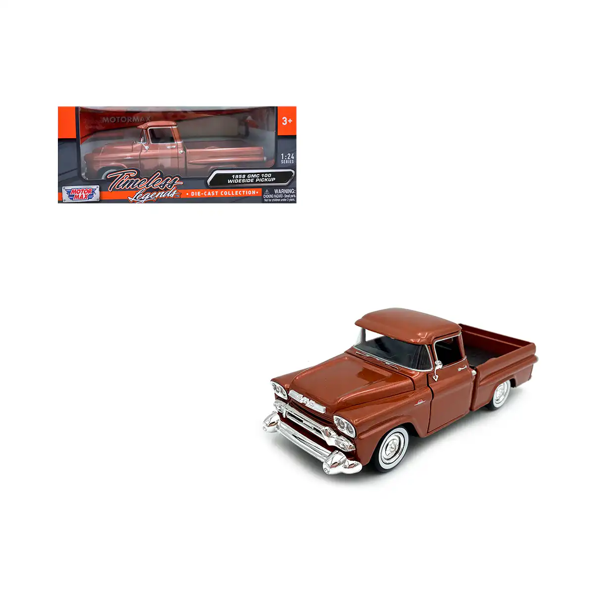 79385GMCMotoredge GMC 100 Wideside Pickup 1958 Café Motor Max Escala 1/24 - Imagen 1