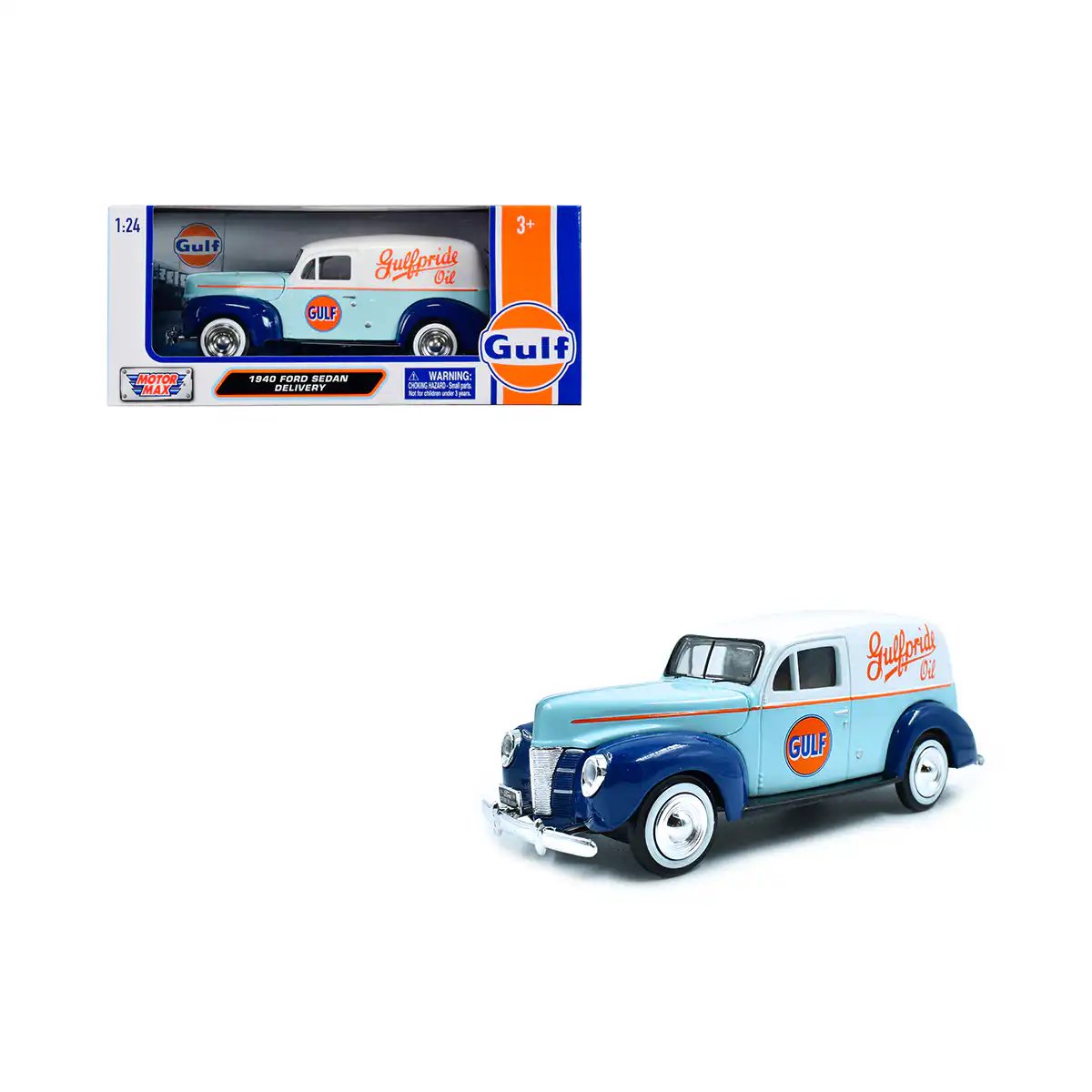 79661FordMotoredge1 Ford Sedan Delivery 1940 Clásico Gulf Motor Max Escala 1/24 - Imagen 1