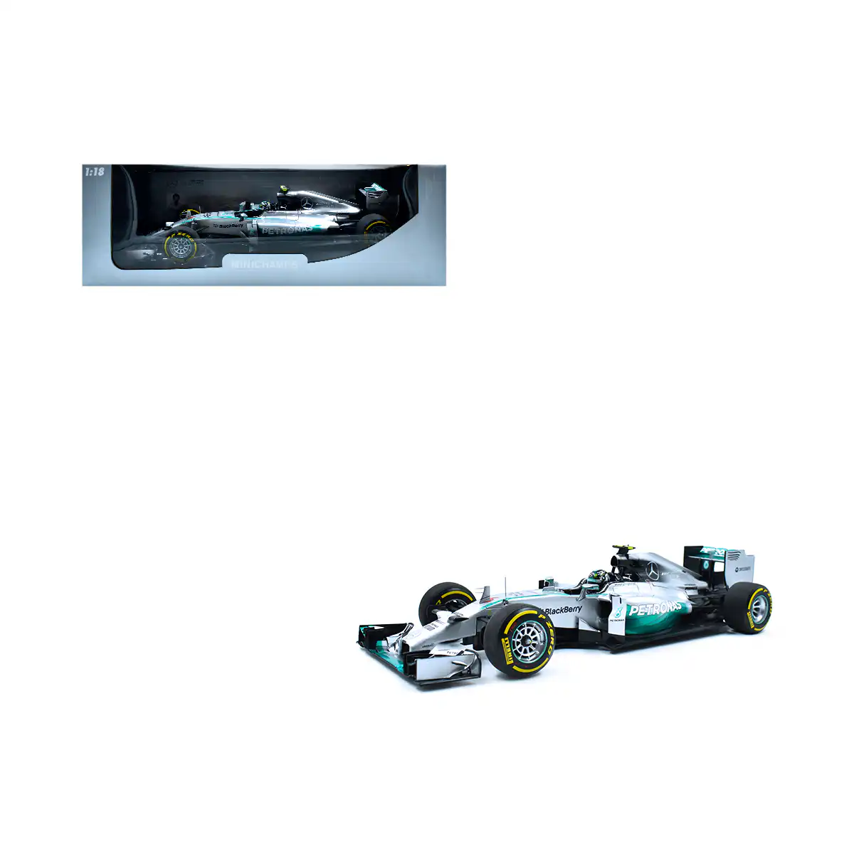 Nico Rosberg Mercedes AMG W05 F1 Abu Dhabi 2014 Minichamps 1/18