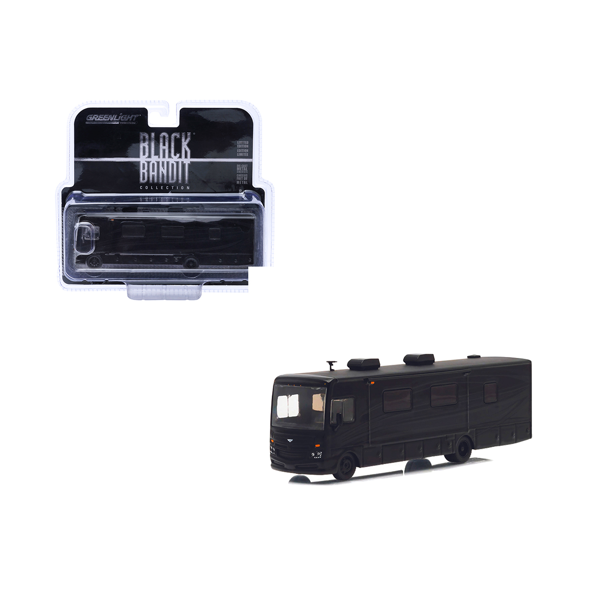 29846Fleetwood Fleetwood Bounder 2016 Black Bandit Greenlight Escala 1/64