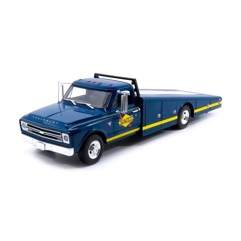 Chevrolet C30 Grúa 1967 Sunoco Racing Rampa Acme Escala 1/18 Azul