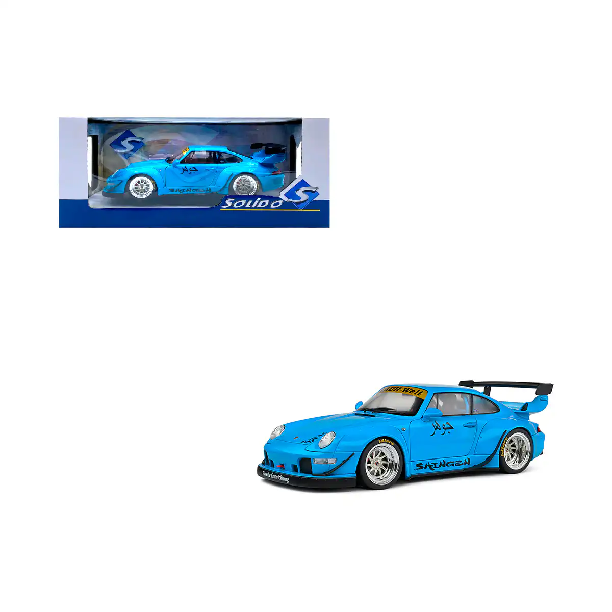 S1808501Porsche Porsche 911 993 2018 RWB Shingen RAUH Solido Escala 1/18