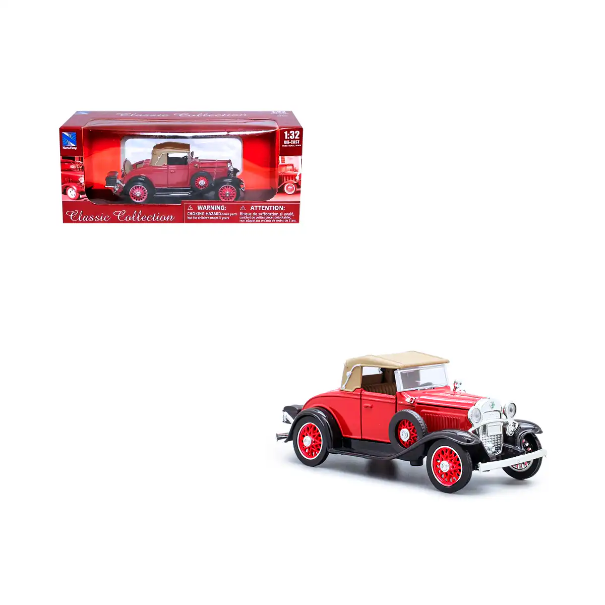 55093Chevy5 Chevrolet Sport Cabriolet 1931 Clásico New Ray Escala 1/32 - Imagen 1