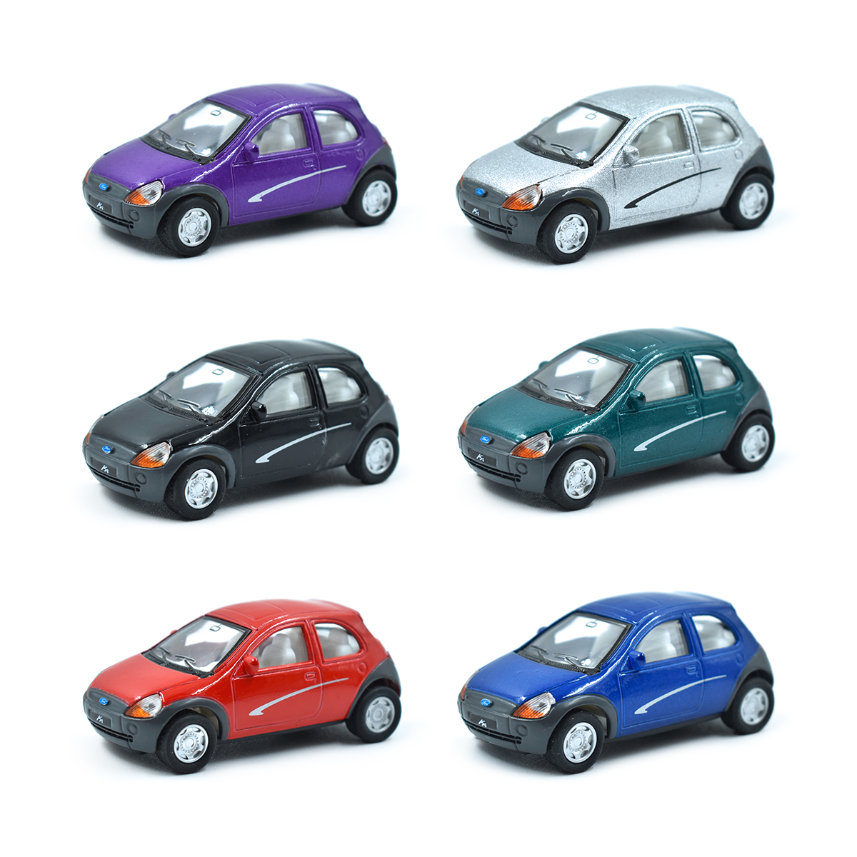 Ford Ka Noire 1:64 Par Kinsmart – Modèle Pullback Neuve – Édition Rare – Miniature Voiture