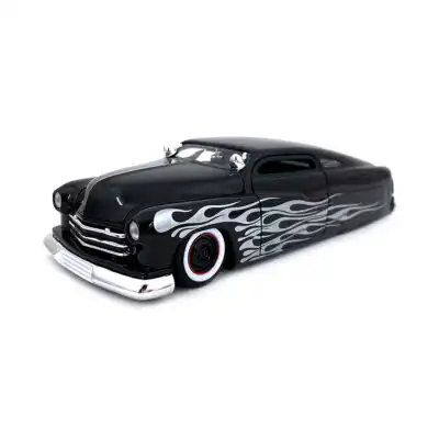 Mercury 1951 Custom Flamas Big Time Negro Jada Escala 1/24