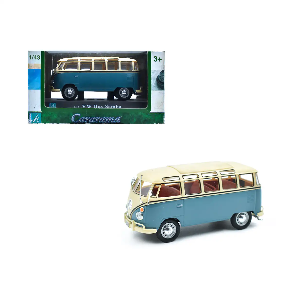 25103AZSamba Volkswagen Bus Samba Combi Azul Cararama Escala 1/43 - Imagen 1