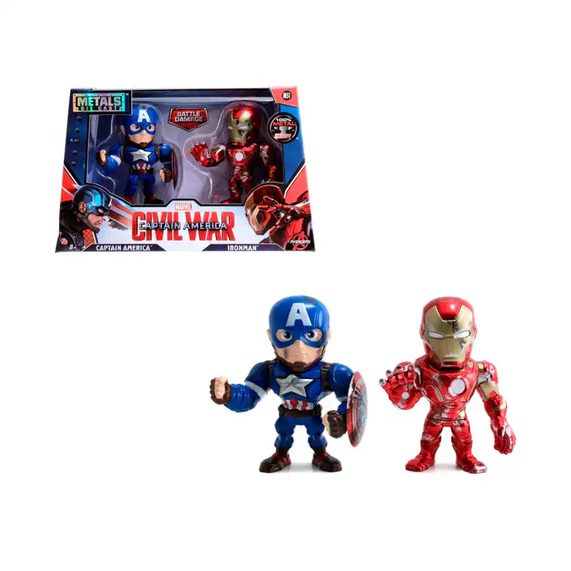 Iron Man y Capitán América Duo Pack Jada Metalfigs Civil War