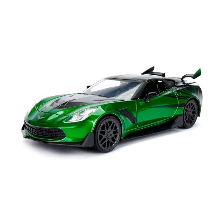 Chevrolet Corvette C8 2017 Crosshairs Transformers Jada Escala 1/24 Verde Sin Caja