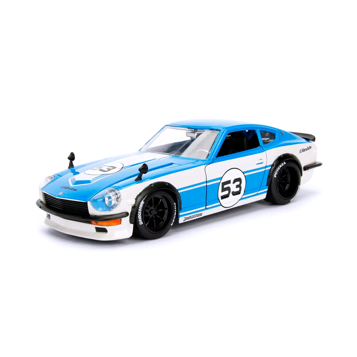 Datsun 240Z 1972 JDM Tuners Azul Jada Escala 1/24 Sin Caja