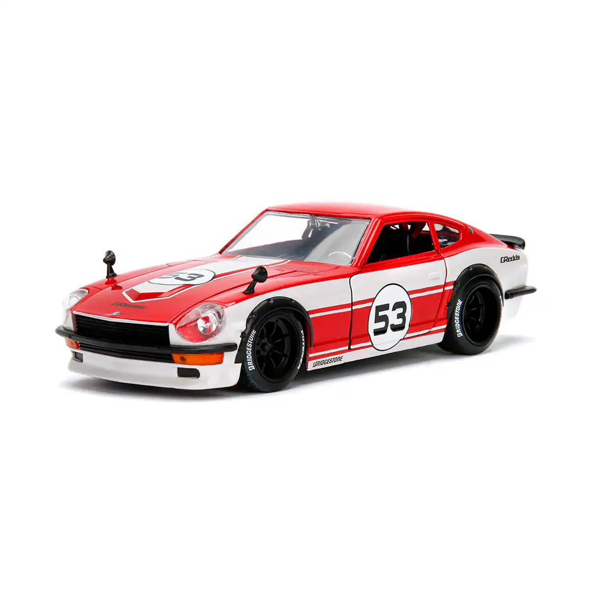 99102RDDatsun4 Datsun 240z 1972 JDM Tuners Jada Escala 1/24 Rojo Metal Sin Caja