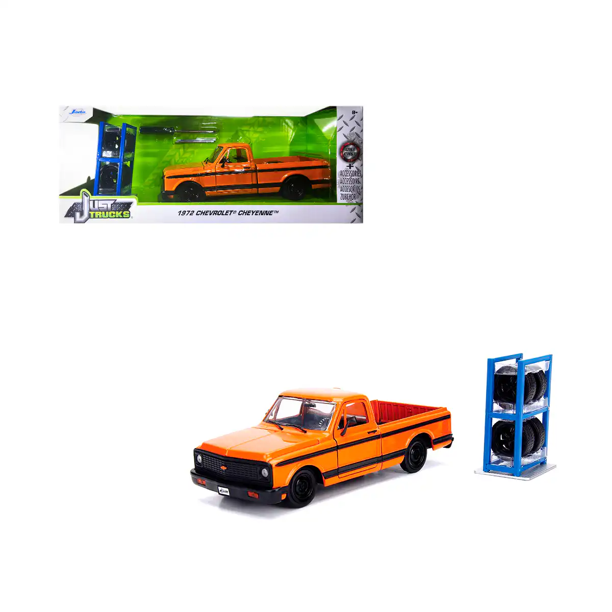 30658Cheyenne1 Chevrolet Cheyenne 1972 con Rines Intercambiables Jada 1/24