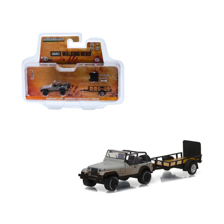 Jeep Wrangler Michonne Remolque TWD Greenlight Escala 1/64