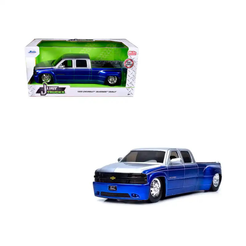 Chevrolet Silverado Dually 1999 Just Trucks Azul Jada 1/24