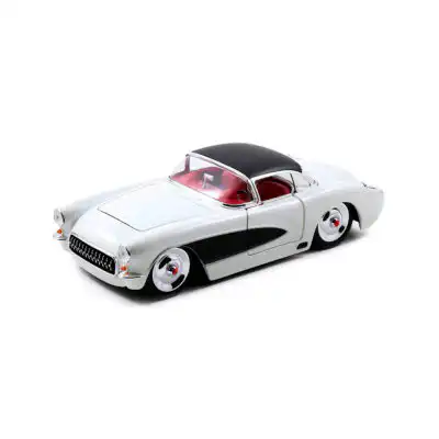 Chevy Corvette 1957 Big Time Muscle Blanco Jada 1/24 Sin Caja