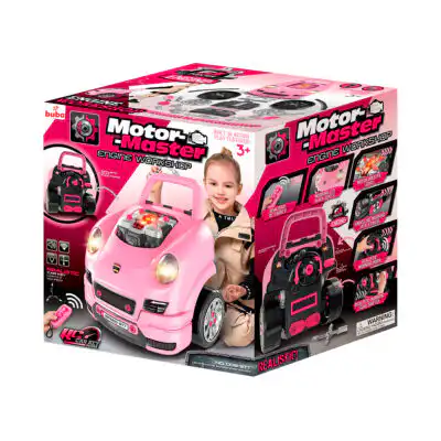 Porsche Cofre Interactivo Juguete Armable con Luz y Sonido Rosa