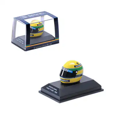 Casco Ayrton Senna Primera Victoria 1985 Minichamps Escala 1/8