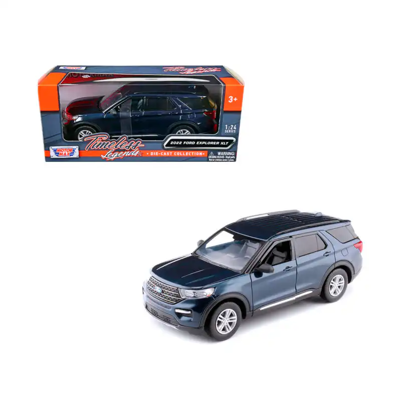 Ford Explorer XLT 2022 Timeless Legends Azul Motor Max 1/24