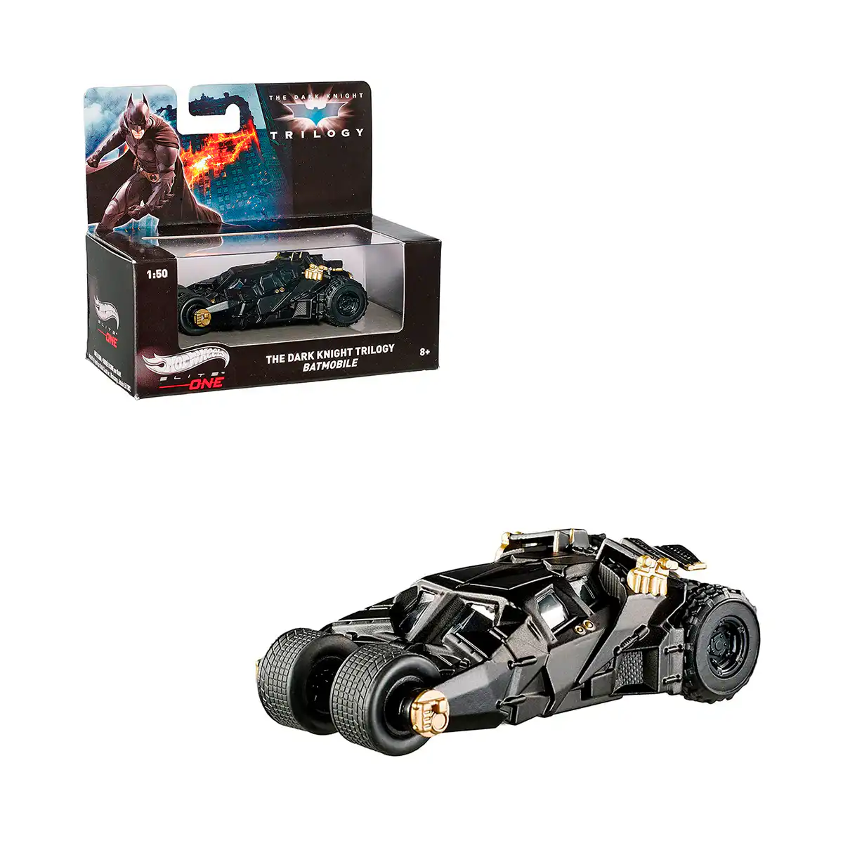 BLY18Batman Batman Batimovil Tumbler BK Hot Wheels Elite One Escala 1/50