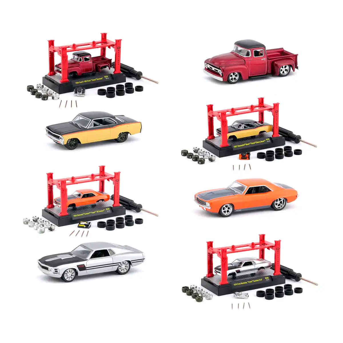 37000-20Foose Ford Chevrolet Foose Serie 4 Piezas M2 Machines Escala 1/64