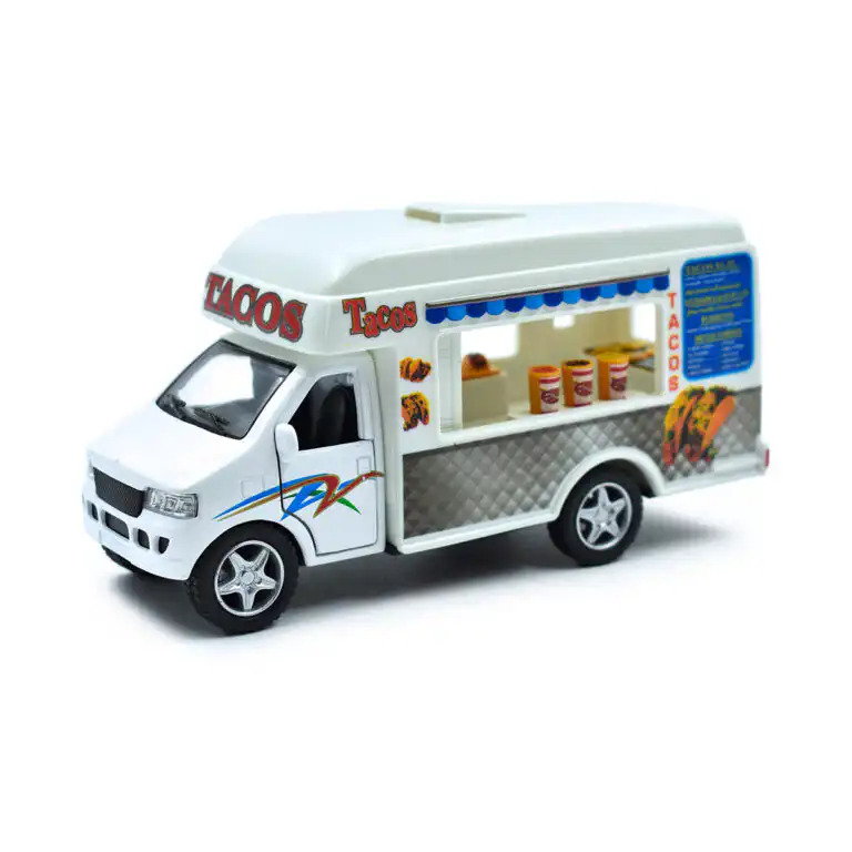 Tacos Truck Camión Taquero Kinsmart Escala 1/32 Sin Caja