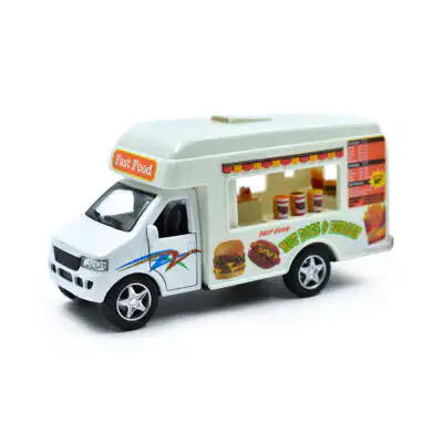 Food Truck Camión Comida Rápida Kinsmart Escala 1/32 Sin Caja