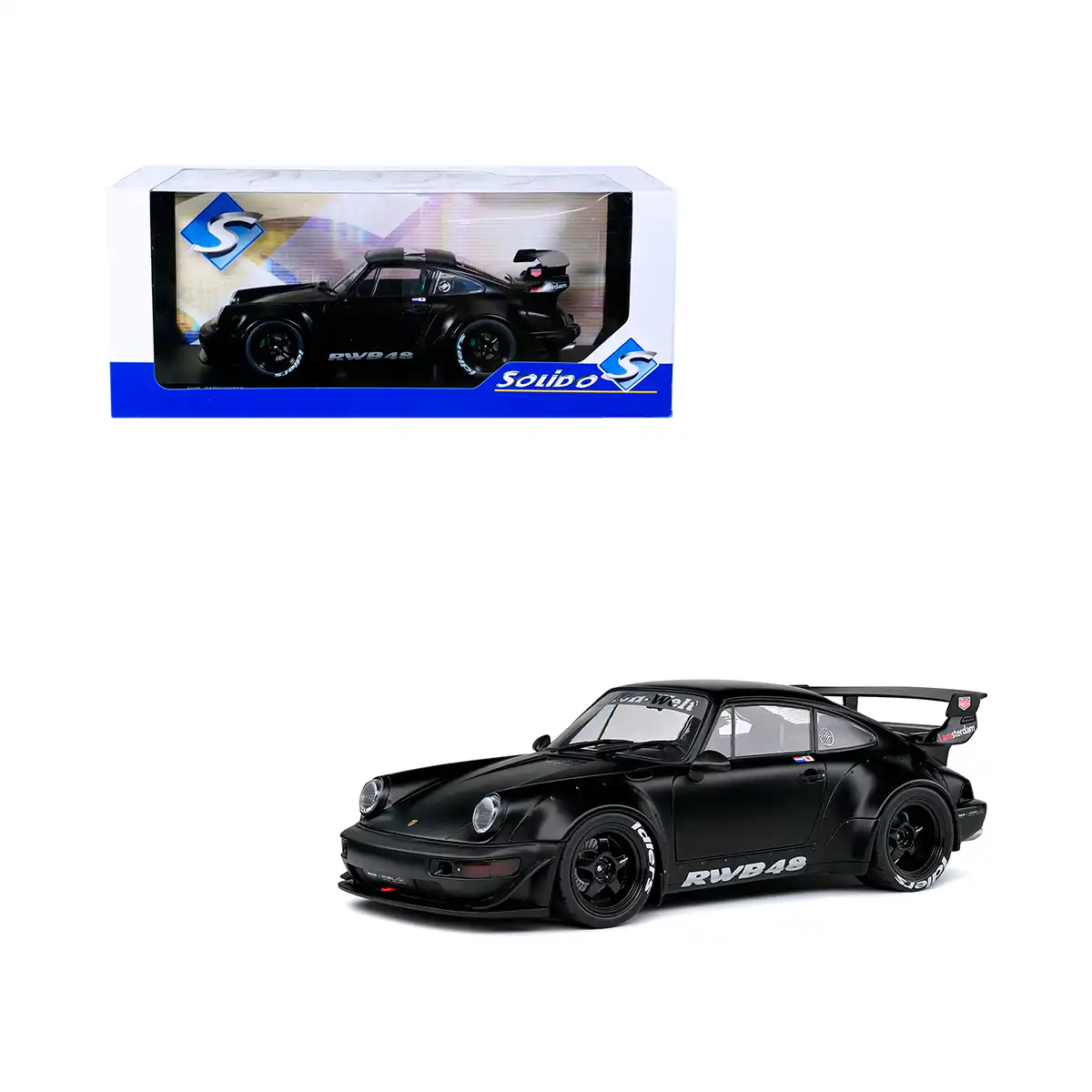 Porsche 911 964 2016 RWB Darth Vader RAUH Welt Solido 1/18 | Motoredge