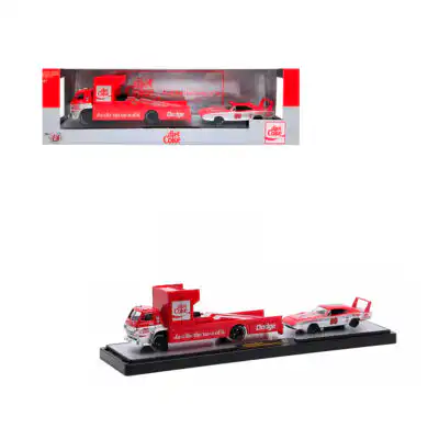Dodge Charger Daytona 1969 y L600 COE Coca Cola M2 Machines 1/64