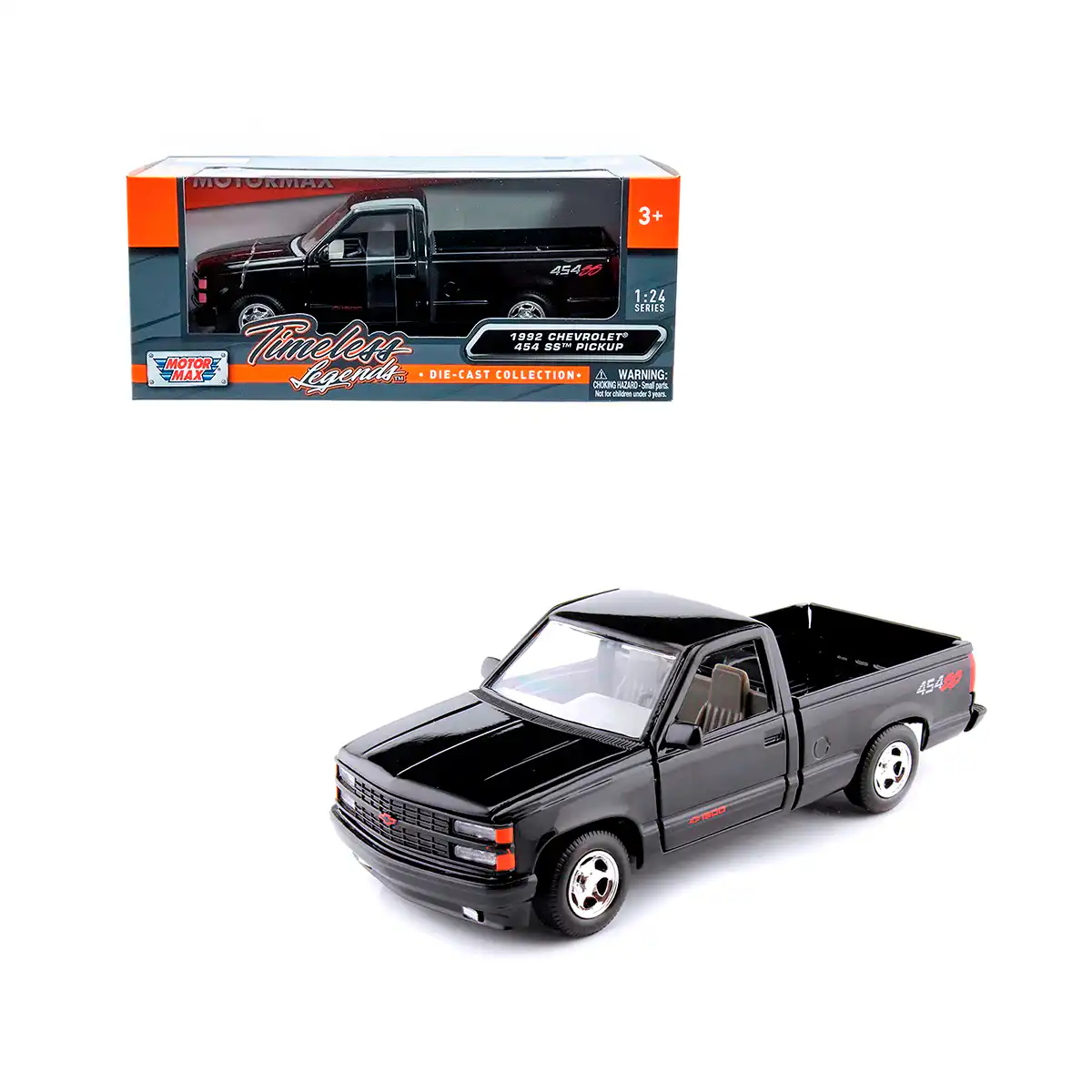 73203BK1Chevy Chevy 454 SS Pickup 1992 Legends Motor Max Escala 1/24