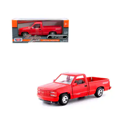 Chevy 454 SS Pickup 1992 Legends Rojo Motor Max Escala 1/24