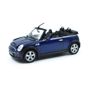 Mini Cooper S Cabrio Azul Welly Escala 1/24 Sin Caja
