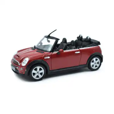 Mini Cooper S Cabrio Rojo Welly Escala 1/24 Sin Caja