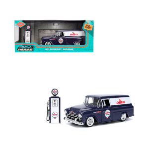 Chevrolet Suburban 1957 Chevron con Gasolinera Jada 1/24