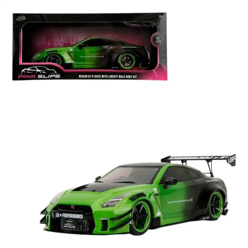 Nissan GT-R R35 Liberty Walk Kit Pink Slips Jada Escala 1/18